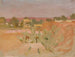 Landscape with pink and cacti - Jan Cybis — artwork view