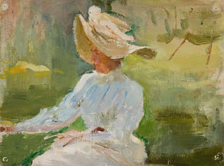 Portrait of Eugénie Alexandra Rubtsov, mother of the painter Rubtsov - Jan Cybis — artwork view