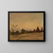 Landscape nocturne éloigné in India - Jan Cybis — framed artwork on a wall
