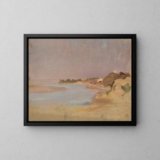 Landscape of the Journey in India - Jan Cybis — framed artwork on a wall