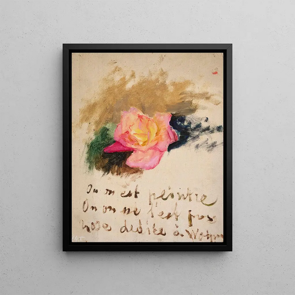 Rose Painting - Jan Cybis — framed artwork on a wall