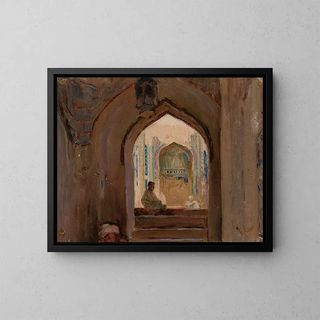 Samarkand, from the journey in Turkestan - Jan Cybis — framed artwork on a wall