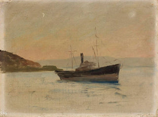 Ship on the Black Sea during the voyage to Constantinople - Jan Cybis — artwork view