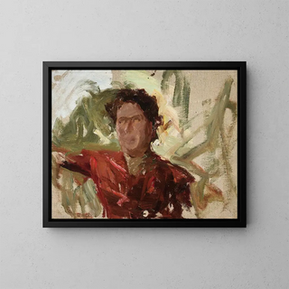 Singer Alina Dor - Jan Cybis — framed artwork on a wall