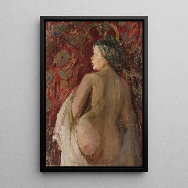 Study of a Woman - Jan Cybis — framed artwork on a wall