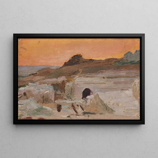 Syracuse The Greek Theater Evening - Jan Cybis — framed artwork on a wall