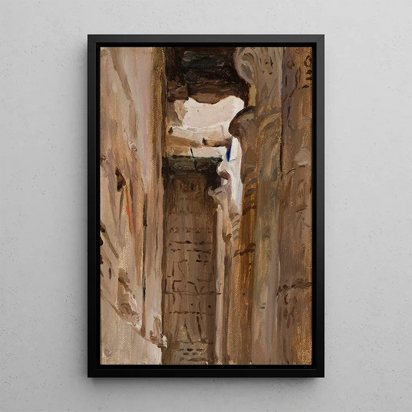 Temple of Travel in Egypt 3 - Jan Cybis — framed artwork on a wall