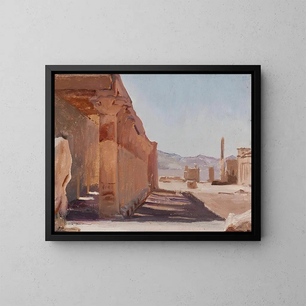 Temple of the Journey in Egypt - Jan Cybis — framed artwork on a wall