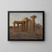Temple d'Apollon à Corinthe au lever du soleil - Jan Cybis — framed artwork on a wall