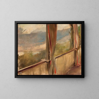View of Yalta from the Crimea trip - Jan Cybis — framed artwork on a wall
