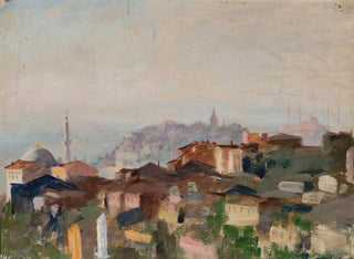 View of Punta del Seraglio from the journey to Constantinople - Jan Cybis — artwork view