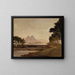 View of the pyramids during the trip to Egypt - Jan Cybis — framed artwork on a wall