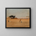 View of the pyramids at dusk from the journey in Egypt - Jan Cybis — framed artwork on a wall