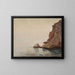 View of the sea and a rock from the journey in Turkestan - Jan Cybis — framed artwork on a wall