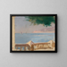 Sea view painting from Bakhchisarai villa in Yalta, from the Crimea trip - Jan Cybis — framed artwork on a wall