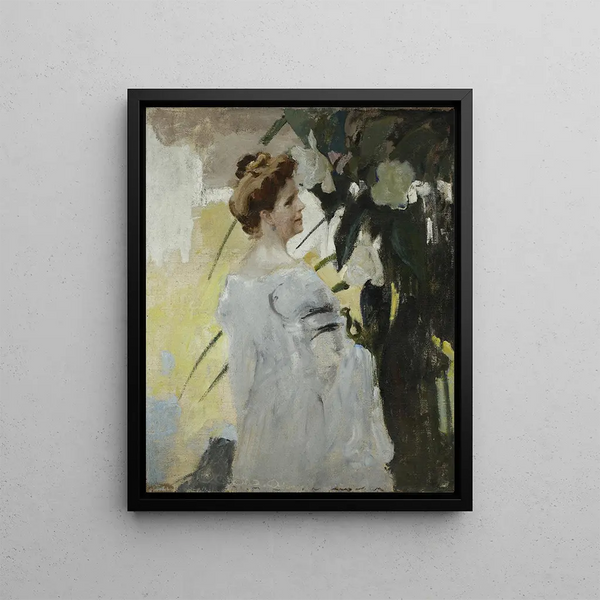 White Palette Painting - Jan Cybis — framed artwork on a wall