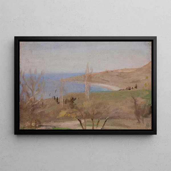 Spring in Yalta, Poplars - Jan Cybis — framed artwork on a wall