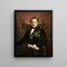 Portrait painting of Coenraad van Hulst actor and as president of the ArtsPromoting V. W. company in Amsterdam, named after founders Casper Vreedenberg and Jan van Well - Jan Cornelis van Rossum — framed artwork on a wall
