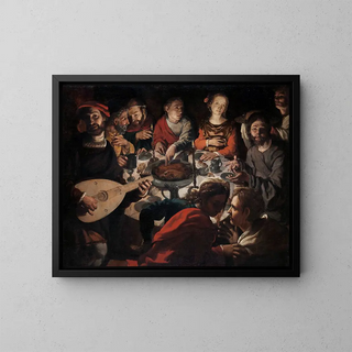 Les Noces de Cana - Jan Cornelisz Vermeyen — framed artwork on a wall