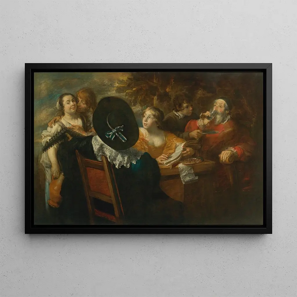 A Joyful Company - Jan Cossiers — framed artwork on a wall