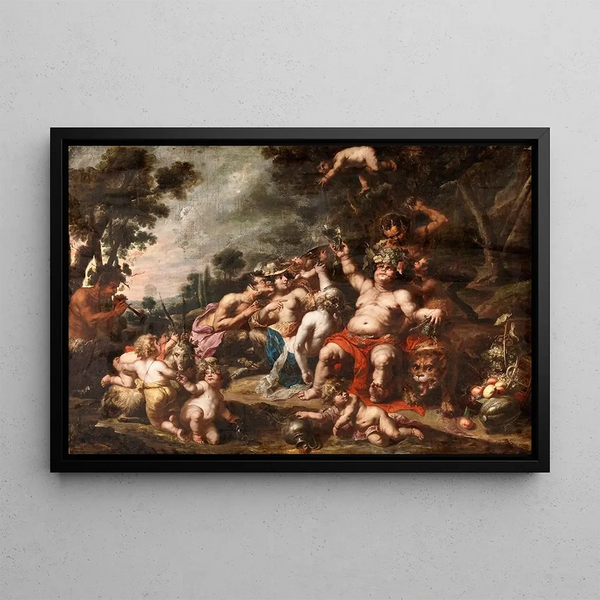 Bacchanale - Jan Cossiers — framed artwork on a wall