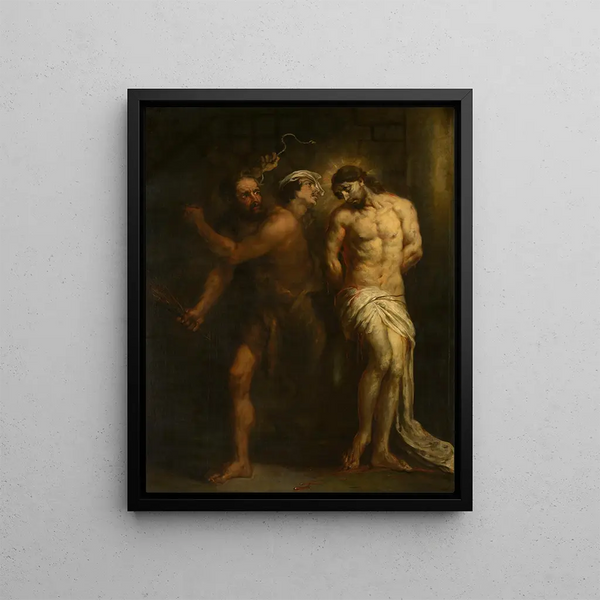 Flagellation - Jan Cossiers — framed artwork on a wall