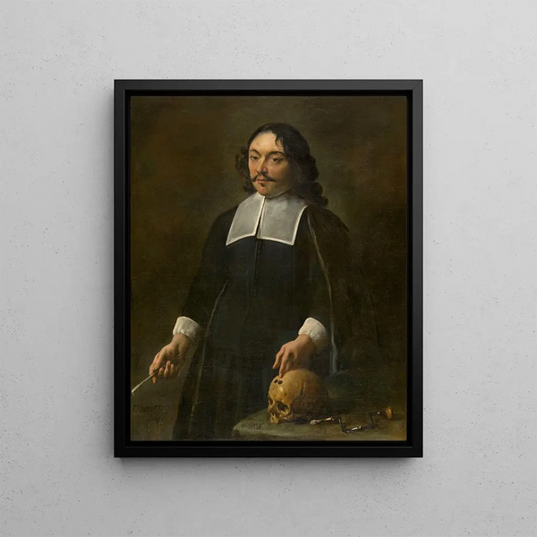 Portrait of a Surgeon - Jan Cossiers — framed artwork on a wall
