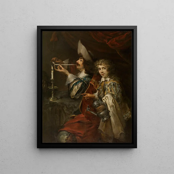 The smoker - Jan Cossiers — framed artwork on a wall