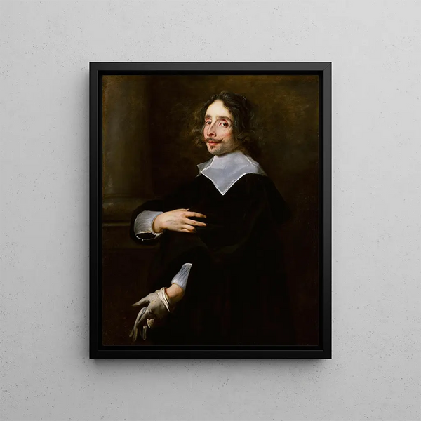 Young man - Jan Cossiers — framed artwork on a wall