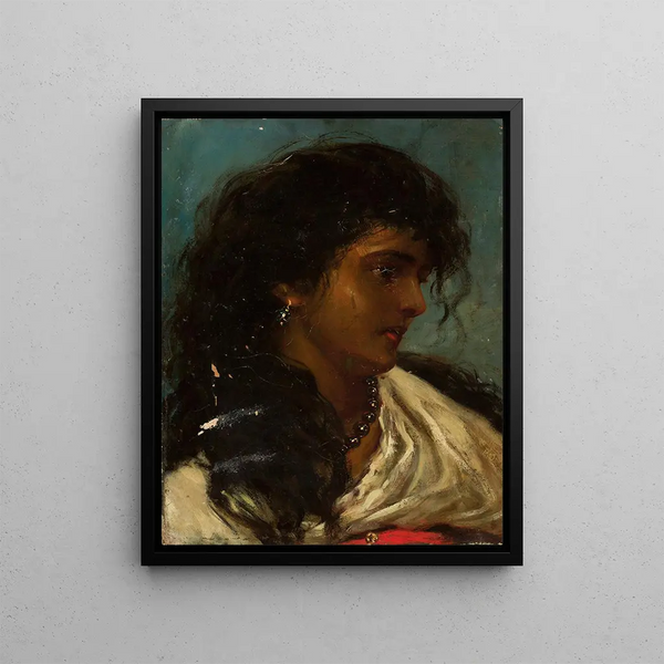 Woman Gypsy - Jan Czesław Moniuszko — framed artwork on a wall