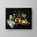 a sumptuous still life with fruit tart and cups - Jan Davidsz de Heem — framed artwork on a wall