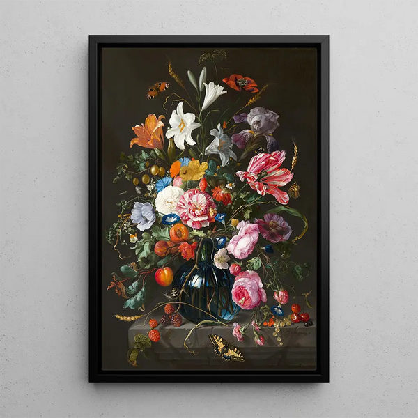 Vase de fleurs - Jan Davidsz de Heem — framed artwork on a wall
