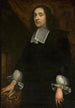 Portrait of a man at a table covered with a carpet - Jan de Baen — artwork view