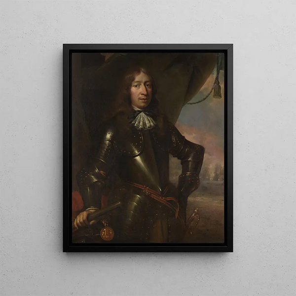 Willem Joseph Baron van Gendt 1625-1672 vice-admiral - Jan de Baen — framed artwork on a wall