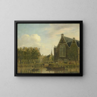 The so-called Boerenverdriet on the Spui in Amsterdam - Jan Ekels the Elder — framed artwork on a wall
