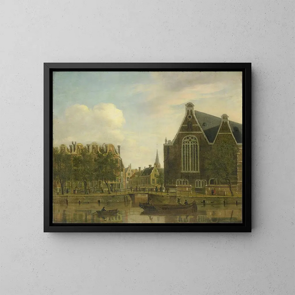 The so-called Boerenverdriet on the Spui in Amsterdam - Jan Ekels the Elder — framed artwork on a wall
