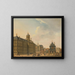 View of the Dam in Amsterdam - Jan Ekels the Elder — framed artwork on a wall