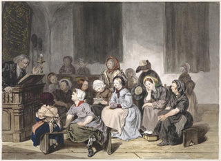 Religious service with girls - Jan Fabius Czn — artwork view
