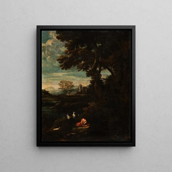 Landscape Painting - Jan Frans van Bloemen — framed artwork on a wall