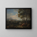 Landscape with a genre scene - Jan Frans van Bloemen — framed artwork on a wall