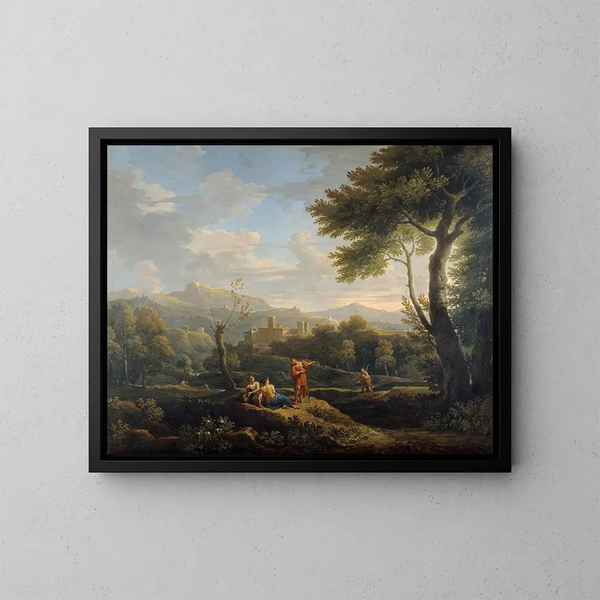 Landscape of Italy - Jan Frans van Bloemen — framed artwork on a wall