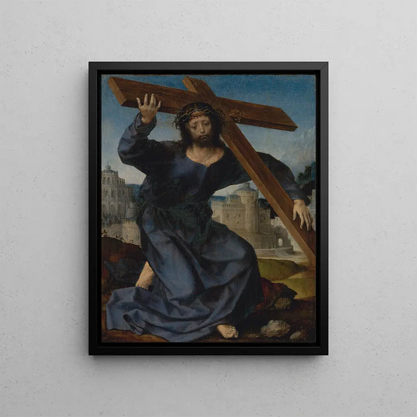 Le Christ portant la croix - Jan Gossaert — framed artwork on a wall