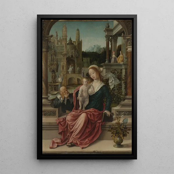 The Holy Family - Jan Gossaert — framed artwork on a wall