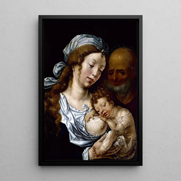 The Holy Family - Jan Gossaert — framed artwork on a wall