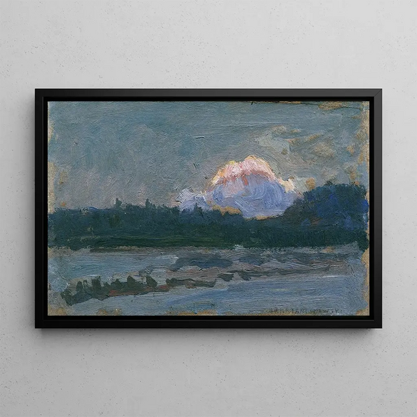 Twilight over the Tatras - Jan Grzegorz Stanisławski — framed artwork on a wall