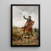 A deer hunt - Jan Hamkens — framed artwork on a wall
