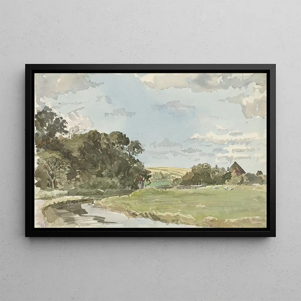 Landscape on Texel - Jan Hoynck van Papendrecht — framed artwork on a wall