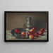 Still life with apples, plate, and pewter jug - Jan Ingenhousz — framed artwork on a wall