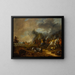 A cavalry skirmish - Jan Jacobsz van der Stoffe — framed artwork on a wall
