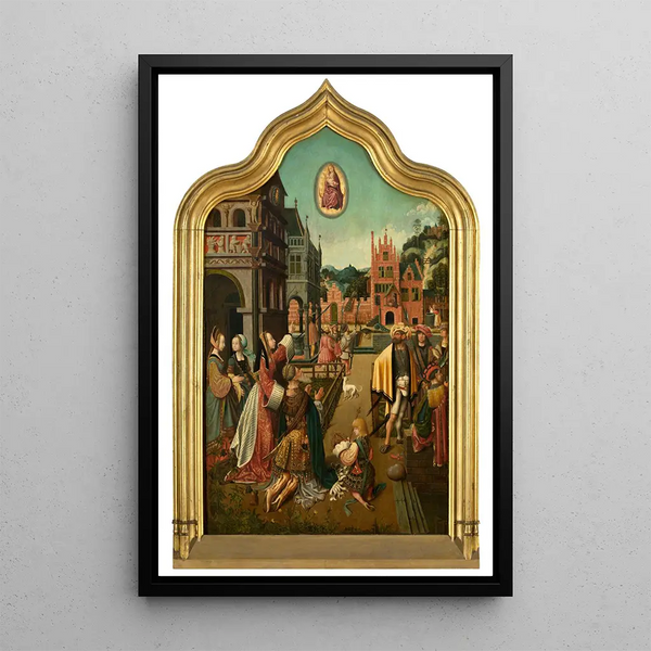 La Sibylle Tiburtine - Jan Jansz Mostaert — framed artwork on a wall